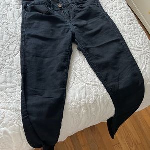 Black/blue skinny pants